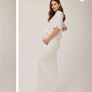 Bumpsuit The 2-In-1 Cotton Maternity Maxi Skirt